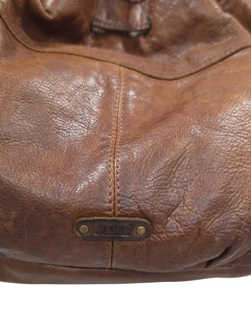 FRYE BROOKE STUDDED DRAWSTRING LEATHER BAG